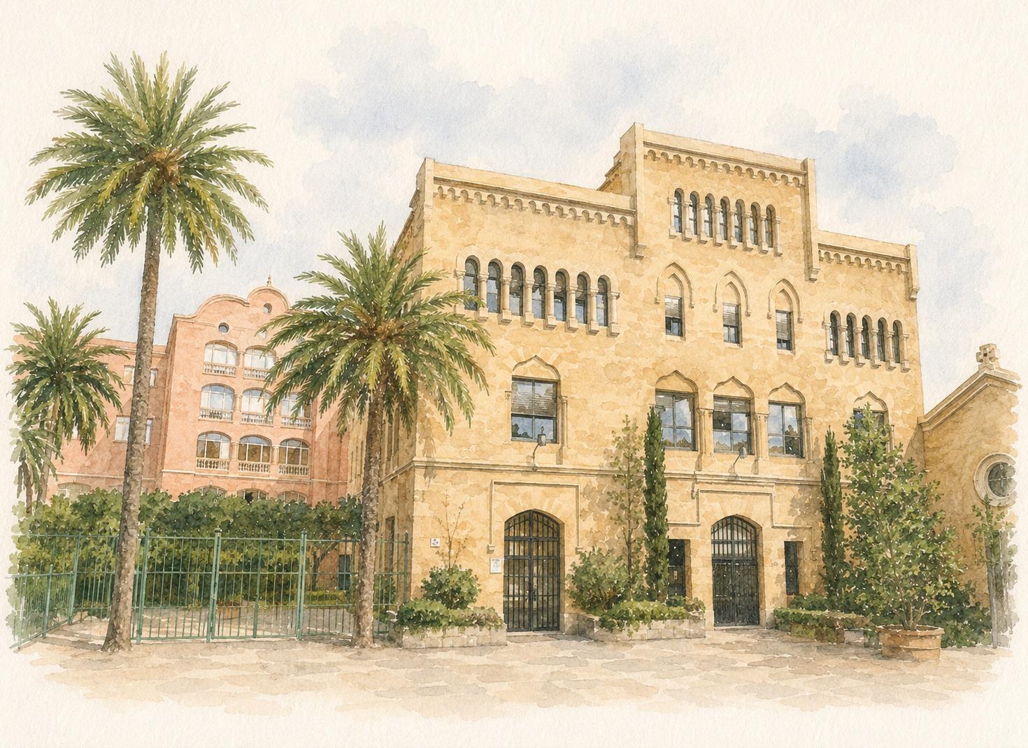 Ilustración de la Iglesia Sagrado Corazón de Sarrià